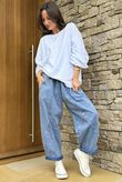 Duran Zig Barrel Leg Jean Vintage Washed Denim
